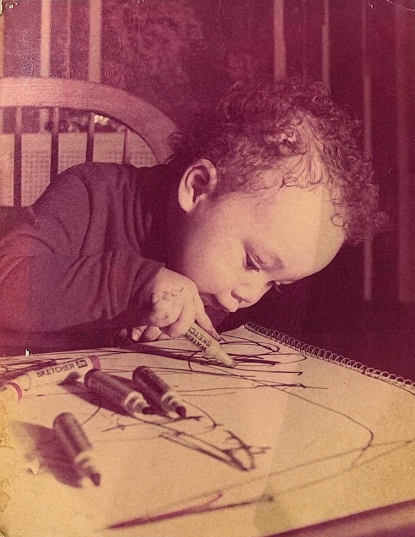 Alex as a young artist.