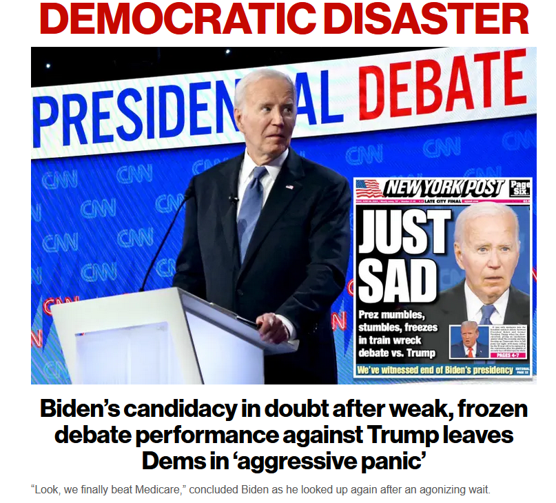 Biden’s candidacy in doubt after weak, frozen debate performance against Trump leaves Dems in ‘aggressive panic’ 