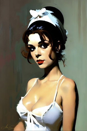 'The French Maid' 24x36 Canvas